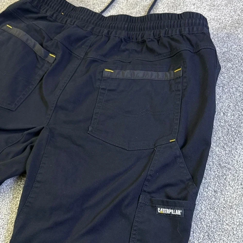 Caterpillar CAT Double Knee Work Pants Black 38x34 Men's Heavy Duty Workwear